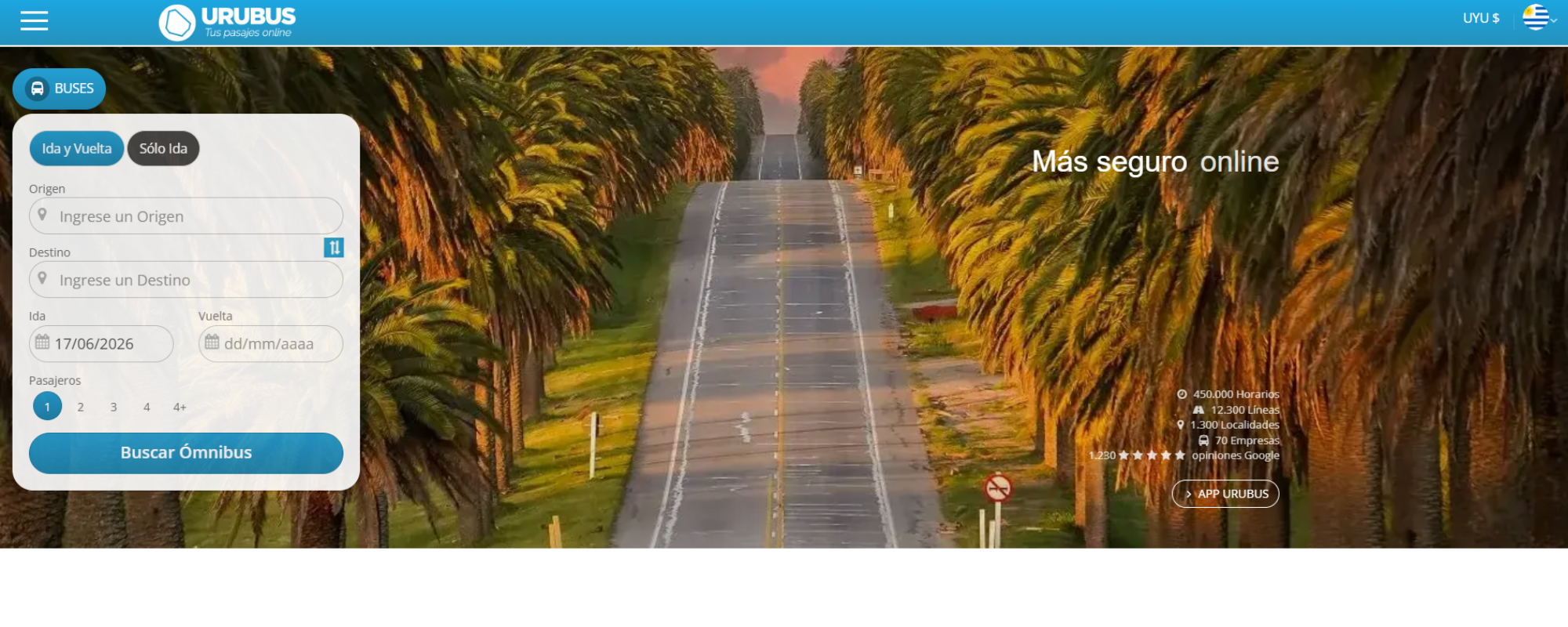 principales apps para viajeros en Uruguay, URUBUS