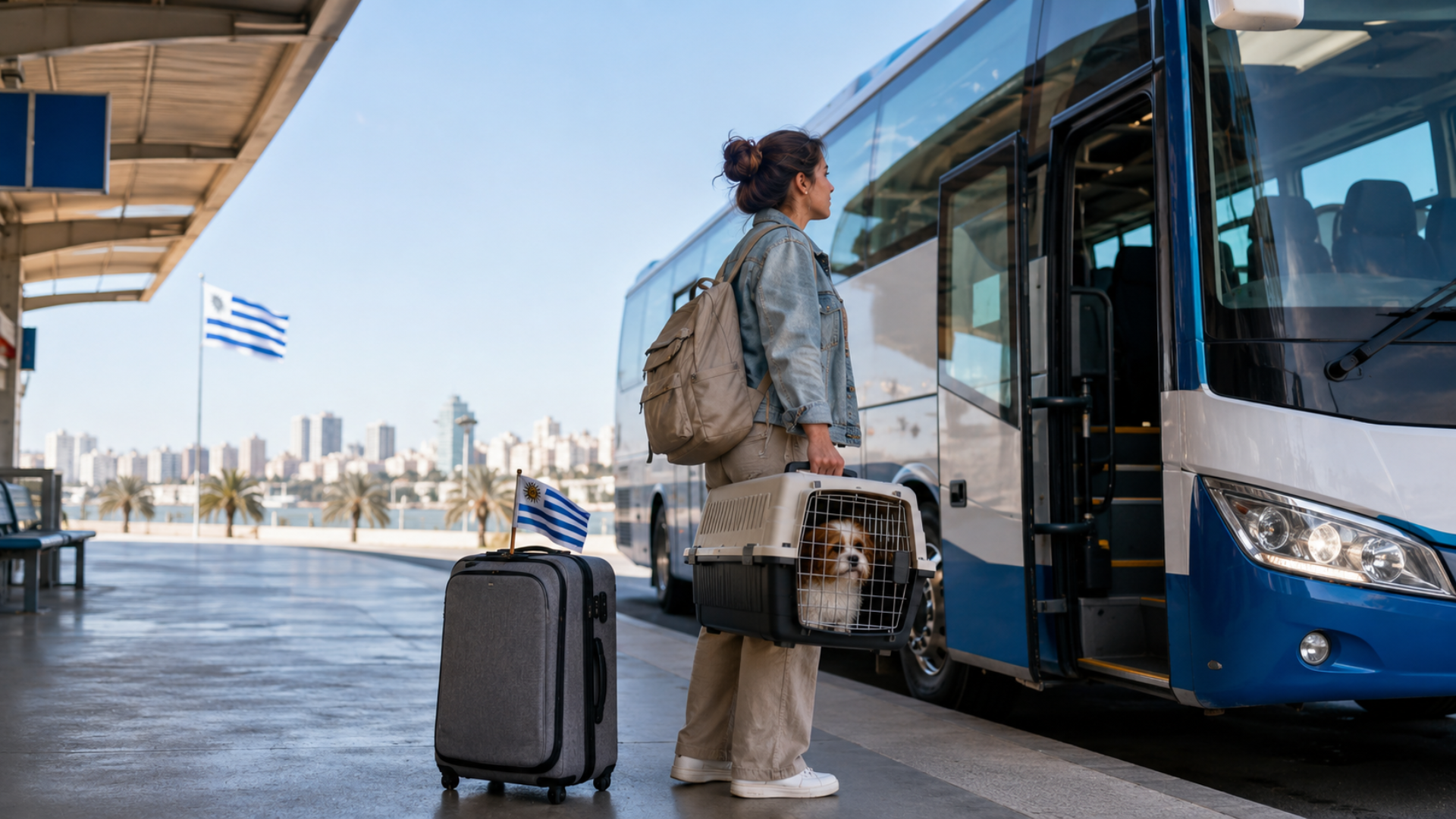 viajar con mascotas en autobús en Uruguay